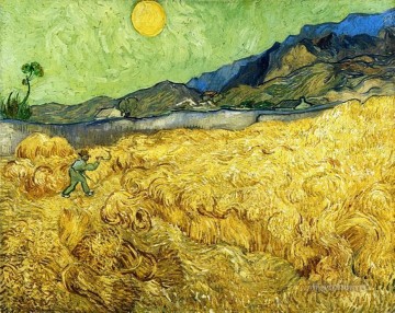ヴィンセント・ヴァン・ゴッホ Painting - 死神と太陽のある麦畑 ヴィンセント・ファン・ゴッホ